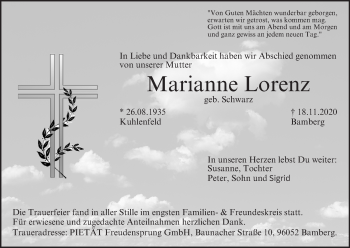 Anzeige von Marianne Lorenz von MGO