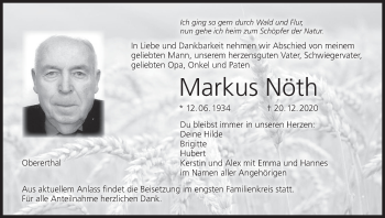 Anzeige von Markus Nöth von MGO
