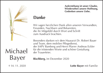 Anzeige von Michael Bayer von MGO