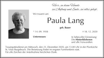 Anzeige von Paula Lang von MGO