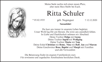 Anzeige von Ritta Schuler von MGO