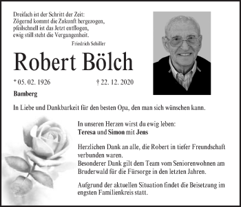 Anzeige von Robert Bölch von MGO