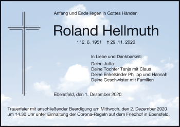 Anzeige von Roland Hellmuth von MGO