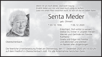 Anzeige von Senta Meder von MGO