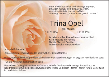 Anzeige von Trina Opel von MGO
