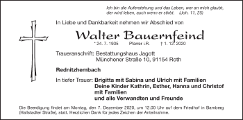 Anzeige von Walter Bauernfeind von MGO