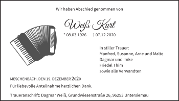 Anzeige von Weiß Kurt von MGO