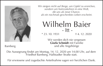 Anzeige von Wilhelm Baier von MGO
