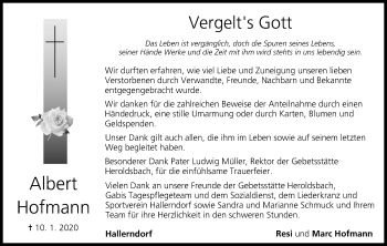 Anzeige von Albert Hofmann von MGO