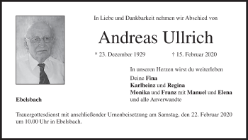 Anzeige von Andreas Ullrich von MGO