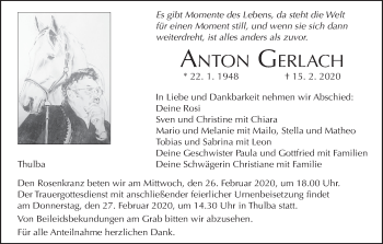 Anzeige von Anton Gerlach von MGO