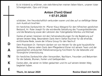 Anzeige von Anton Glassl von MGO