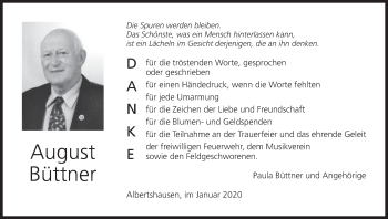 Anzeige von August Büttner von MGO