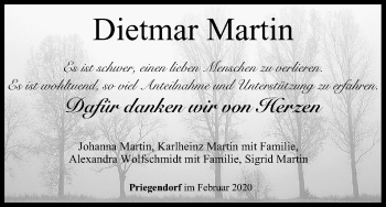 Anzeige von Dietmar Martin von MGO