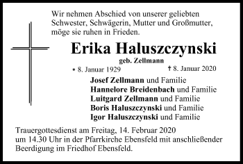 Anzeige von Erika Haluszczynski von MGO