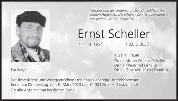 Anzeige von Ernst Scheller von MGO