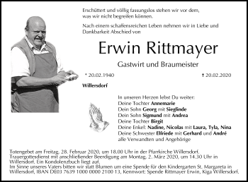 Anzeige von Erwin Rittmayer von MGO