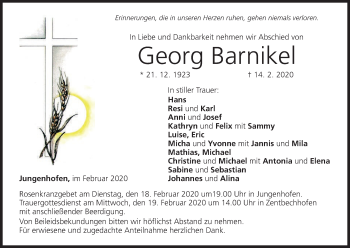 Anzeige von Georg Barnikel von MGO
