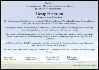 Anzeige von Georg Hermann von MGO