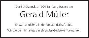 Anzeige von Gerald Müller von MGO