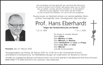 Anzeige von Hans Eberhardt von MGO