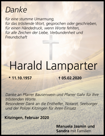 Anzeige von Harald Lamparter von MGO
