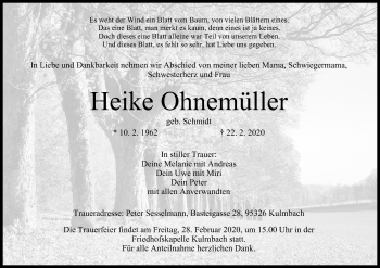 Anzeige von Heike Ohnemüller von MGO