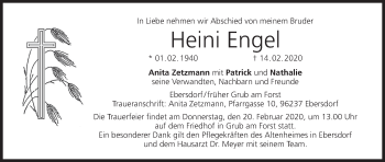 Anzeige von Heini Engel von MGO