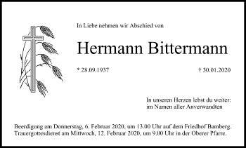 Anzeige von Hermann Bittermann von MGO
