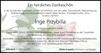 Anzeige von Inge Przybilla von MGO