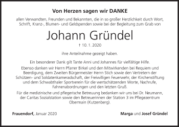 Anzeige von Johann Gründel von MGO