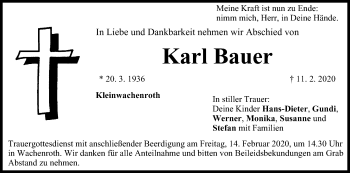 Anzeige von Karl Bauer von MGO