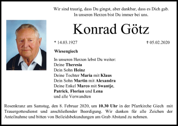 Anzeige von Konrad Götz von MGO