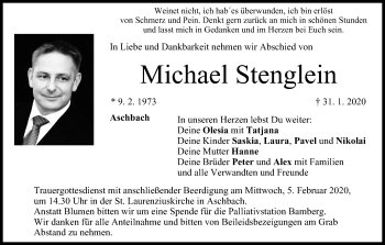 Anzeige von Michael Stenglein von MGO
