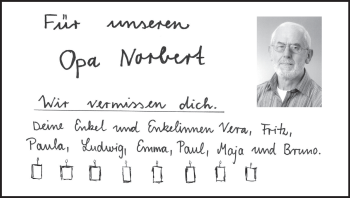 Anzeige von Norbert Ehrenberg von MGO