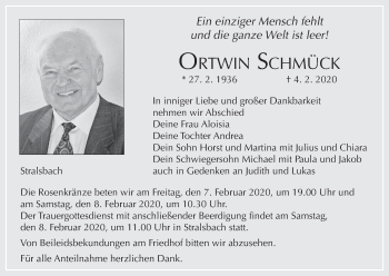 Anzeige von Ortwin Schmück von MGO