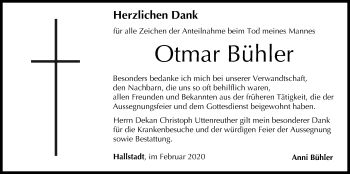 Anzeige von Otmar Bühler von MGO