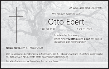 Anzeige von Otto Ebert von MGO