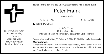 Anzeige von Peter Frank von MGO