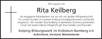 Anzeige von Rita Keilberg von MGO