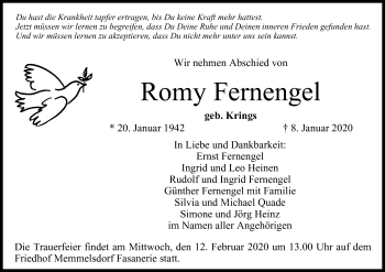 Anzeige von Romy Fernengel von MGO