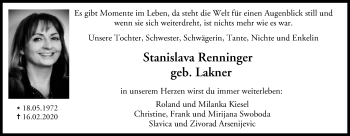 Anzeige von Stanislava Renninger von MGO