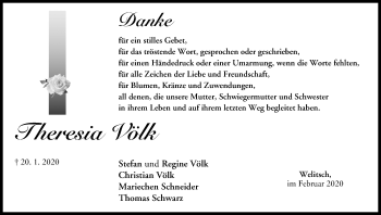 Anzeige von Theresia Völk von MGO