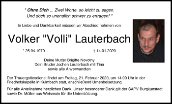 Anzeige von Volker Lauterbach von MGO