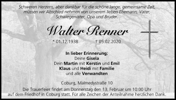 Anzeige von Walter Renner von MGO