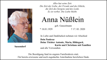 Anzeige von Anna Nüßlein von MGO