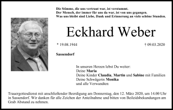Anzeige von Eckhard Weber von MGO