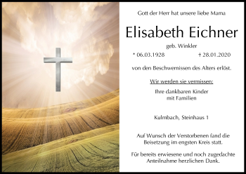 Anzeige von Elisabeth Eichner von MGO