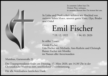 Anzeige von Emil Fischer von MGO