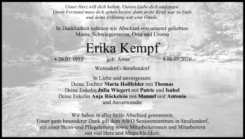 Anzeige von Erika Kempf von MGO